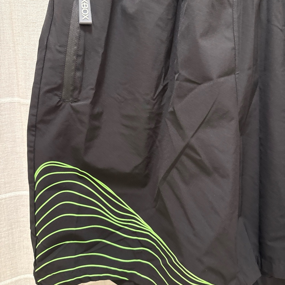 Xbox Black Athletic Shorts with Green Accent - Picture 3 of 8
